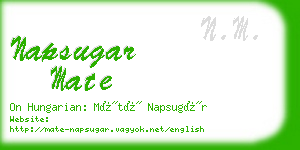napsugar mate business card
